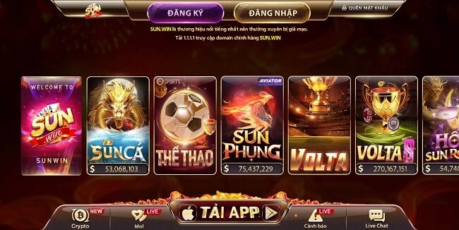 Trò chơi hấp dẫn tại sunwin